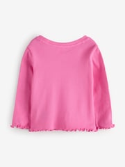 Pink - Gap Langarm-T-Shirt aus Rippmaterial mit Rundhals (6Monate–5Jahre) - Bild 2 von 5