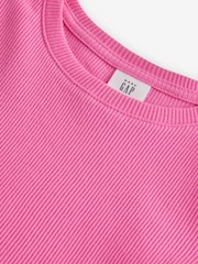 Pink - Gap Langarm-T-Shirt aus Rippmaterial mit Rundhals (6Monate–5Jahre) - Bild 3 von 5