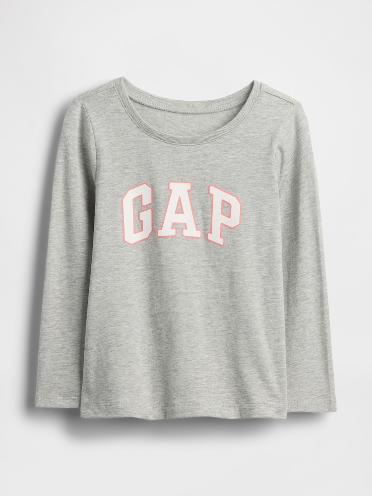 Gap Grey Logo Long Sleeve T-Shirt (6mths-5yrs) - Image 1 of 3