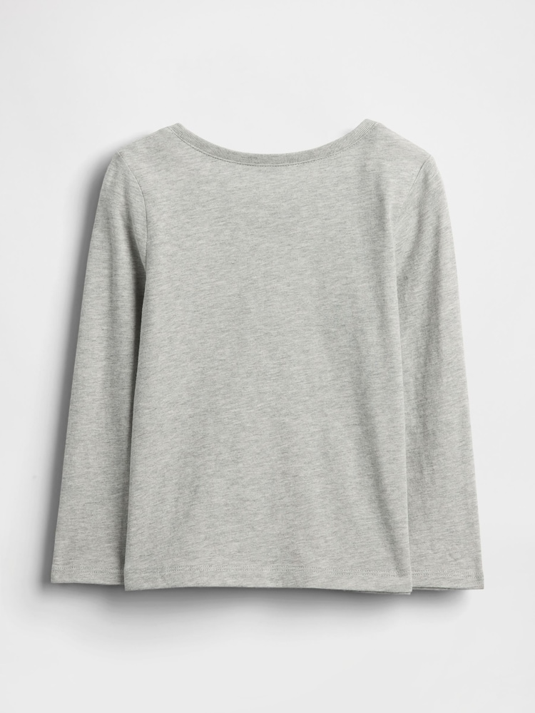 Gap Grey Logo Long Sleeve T-Shirt (6mths-5yrs) - Image 2 of 3