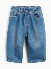 Gap Blue Brannan Bear Pull On Barrel Jeans (0-24mths) - Image 1 of 3