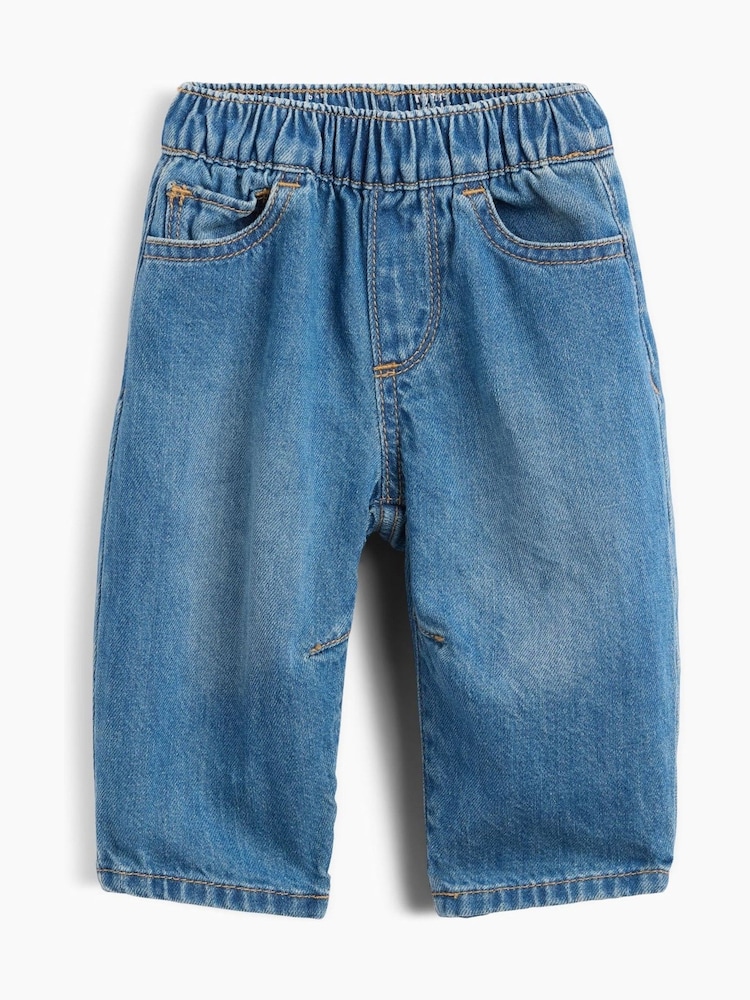 Gap Blue Brannan Bear Pull On Barrel Jeans (0-24mths) - Image 1 of 3