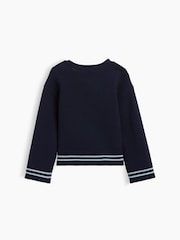 Gap Navy Bow Boxy Rolled Neck Jumper (6mths-5yrs) - Image 2 of 2