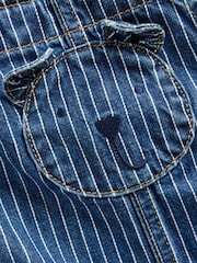 Gap Blue Denim Stripe Brannan Bear Overalls (0-24mths) - Image 3 of 3