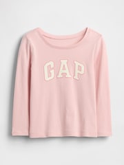 Gap Pink Logo Long Sleeve T-Shirt (6mths-5yrs) - Image 1 of 3