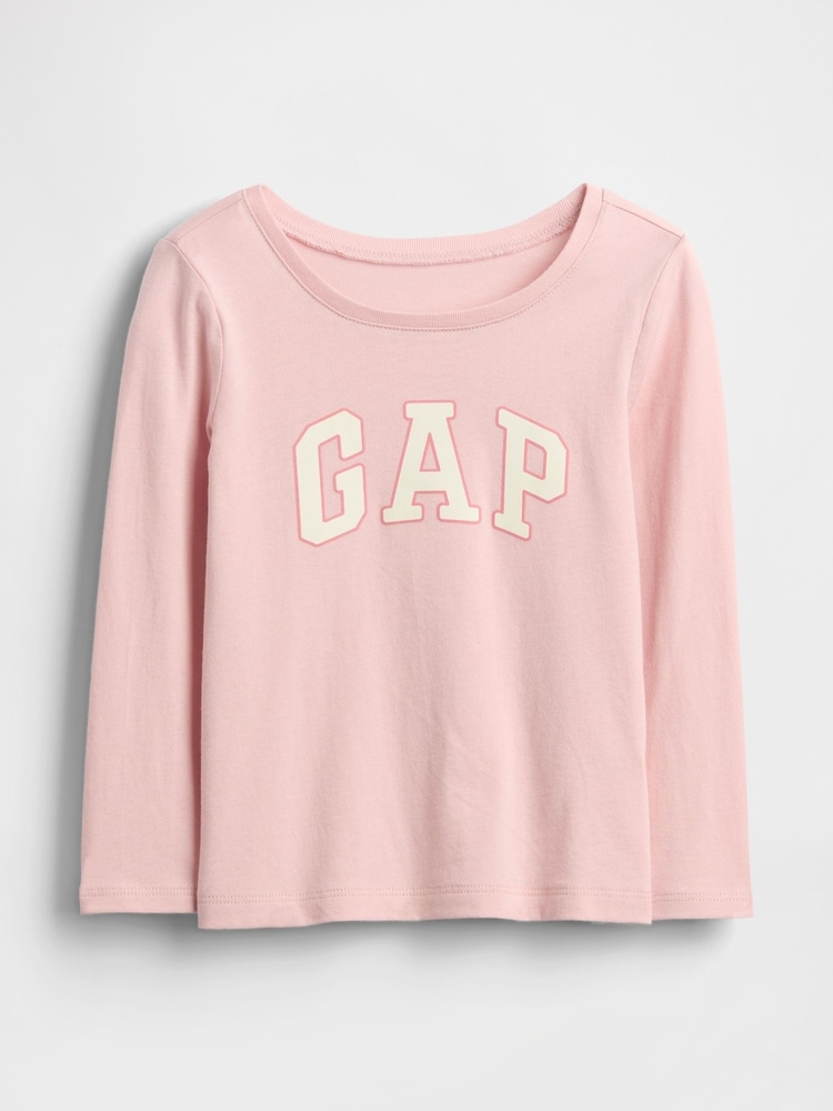 Gap Pink Logo Long Sleeve T-Shirt (6mths-5yrs) - Image 1 of 3