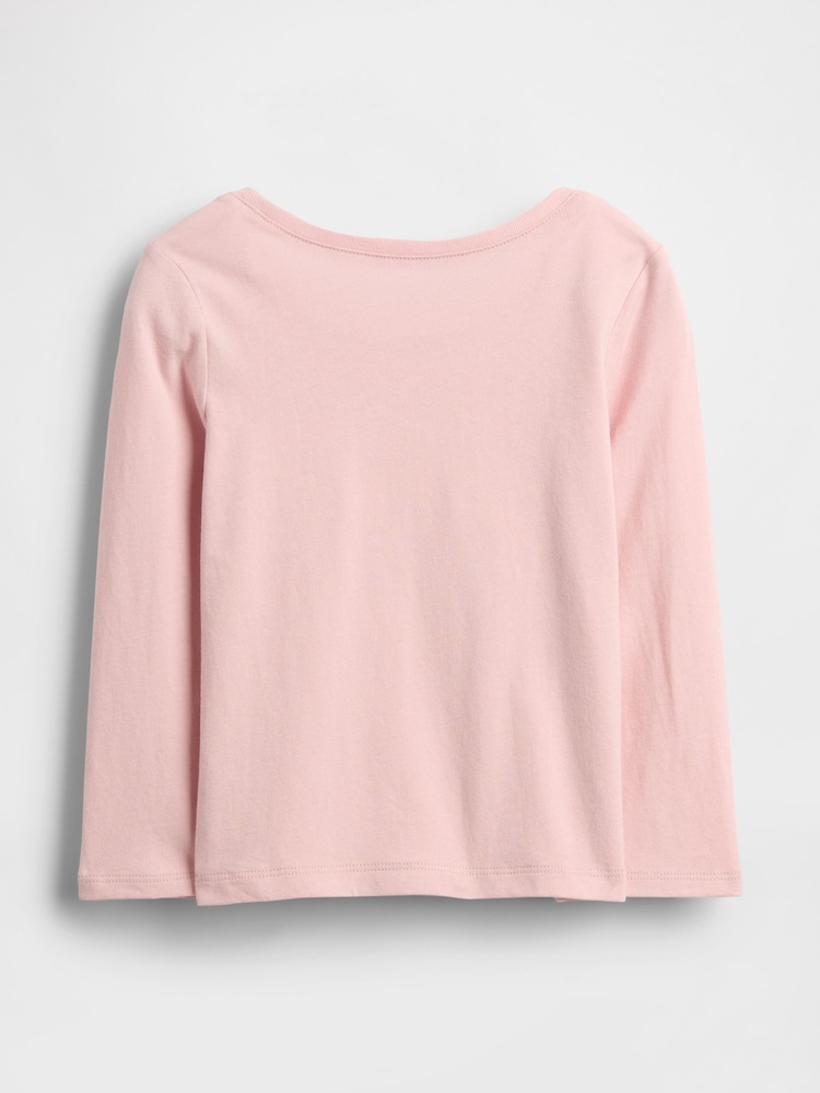 Gap Pink Logo Long Sleeve T-Shirt (6mths-5yrs) - Image 2 of 3