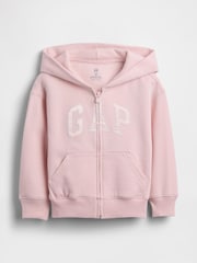Gap Light Pink VintageSoft Logo Zip Hoodie (6mths-5yrs) - Image 1 of 2