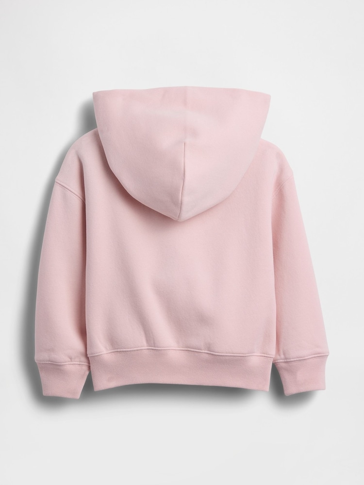 Gap Light Pink VintageSoft Logo Zip Hoodie (6mths-5yrs) - Image 2 of 2