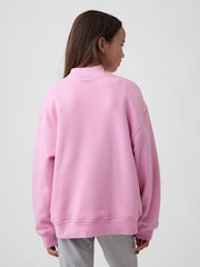 Rosa - Gap Oversized Mock Neck Logo Sweatshirt (4-13yrs) - Bild 2 av 4