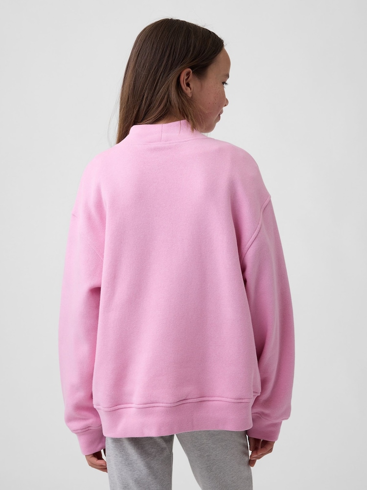 Rosa - Gap Oversized Mock Neck Logo Sweatshirt (4-13yrs) - Bild 2 av 4