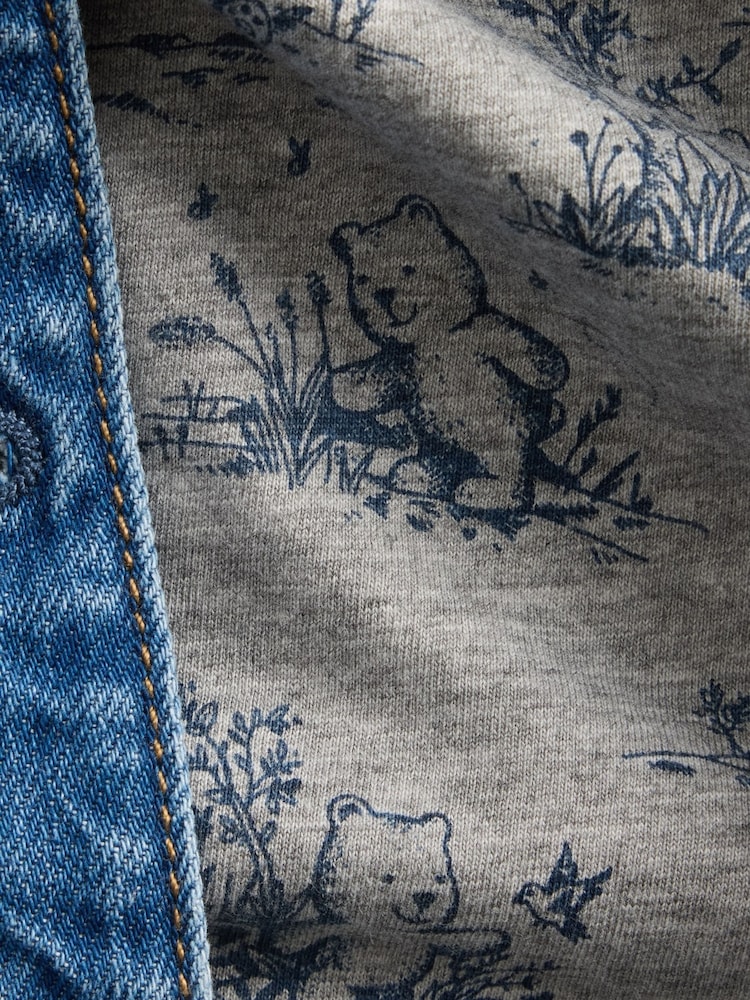 Gap Medium Wash Denim Brannan Bear Hooded Jacket (3-24mths) - Image 3 of 3