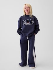 Gap Navy/White VintageSoft Baggy Varsity Joggers (4-13yrs) - Image 2 of 5