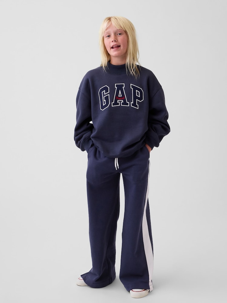Gap Navy/White VintageSoft Baggy Varsity Joggers (4-13yrs) - Image 2 of 5 Gap Navy/White VintageSoft Baggy Varsity Joggers (4-13yrs) - Image 2 of 5