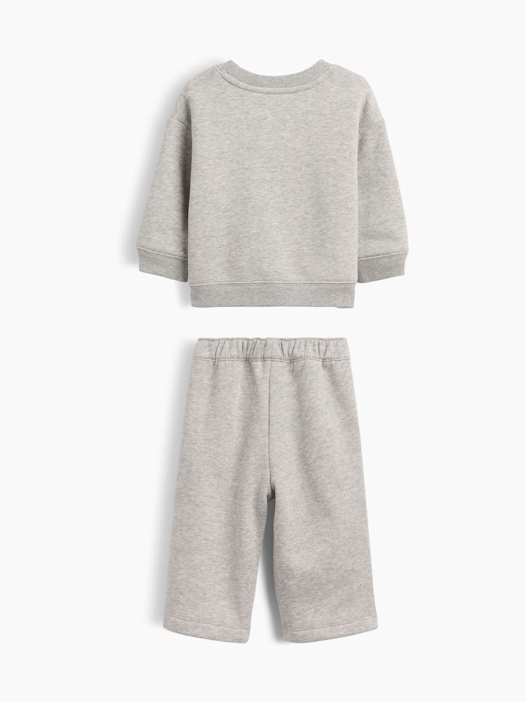 Gap Grey Vintage Soft Brannan Bear Logo Sweatshirt Set (0-24mths) - Image 2 of 3