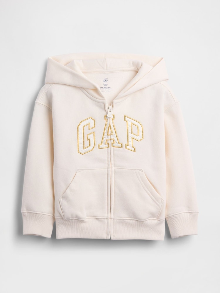 Gap Cream VintageSoft Logo Zip Hoodie (6mths-5yrs) - Image 1 of 2