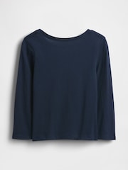 Gap Navy Logo Long Sleeve T-Shirt (6mths-5yrs) - Image 2 of 3