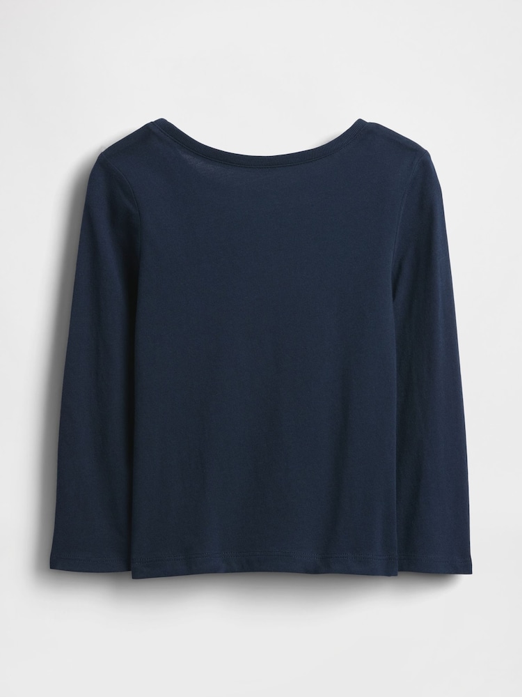 Gap Navy Logo Long Sleeve T-Shirt (6mths-5yrs) - Image 2 of 3