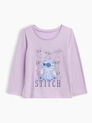 Gap Purple Stitch Disney Graphic Long Sleeve T-Shirt (6mths-5yrs) - Image 1 of 3