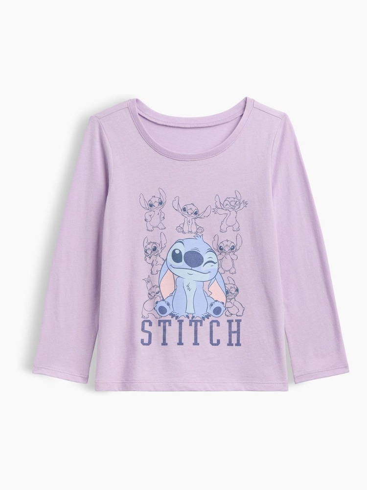 Gap Purple Stitch Disney Graphic Long Sleeve T-Shirt (6mths-5yrs) - Image 1 of 3