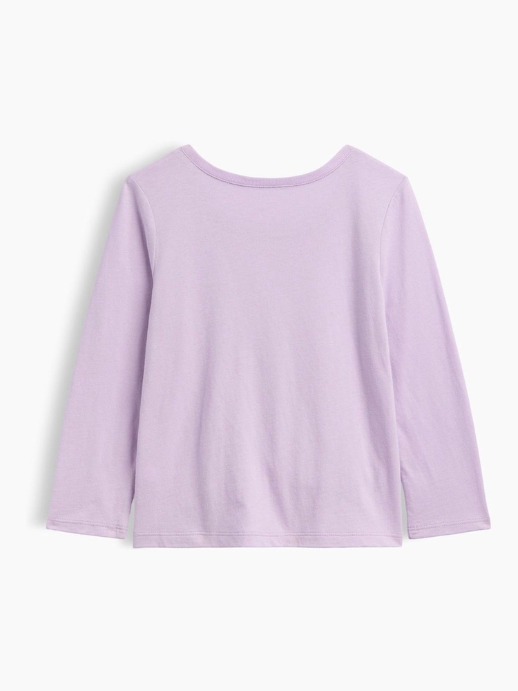 Gap Purple Stitch Disney Graphic Long Sleeve T-Shirt (6mths-5yrs) - Image 2 of 3