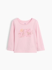 Gap Pink Flower Logo Short Sleeve T-shirt (6mths-5yrs) - Image 1 of 3