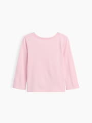 Gap Pink Flower Logo Short Sleeve T-shirt (6mths-5yrs) - Image 2 of 3