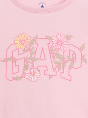 Gap Pink Flower Logo Short Sleeve T-shirt (6mths-5yrs) - Image 3 of 3