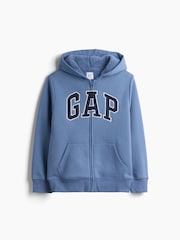 Blau - Gap Sherpa-Lined Zip-Up Hoodie (4-13yrs) - Bild 1 von 3