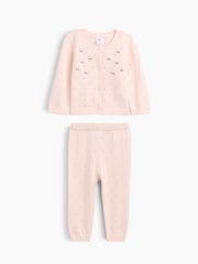 Gap Pink Embroidered Pointelle Cardigan Set (0-24mths) - Image 1 of 3