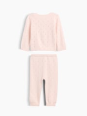 Gap Pink Embroidered Pointelle Cardigan Set (0-24mths) - Image 2 of 3