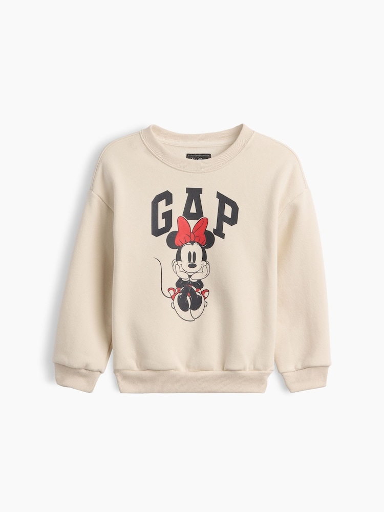 Cream Minnie Mouse - Gap Disney Logo Sweatshirt (6mths-5yrs) - Bilde 1 av 3 Cream Minnie Mouse - Gap Disney Logo Sweatshirt (6mths-5yrs) - Bilde 1 av 3