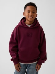 Bourgogne Röd - Gap Vintage Soft Relaxed Logo Huvtröja (4-13år) - Bild 1 av 4