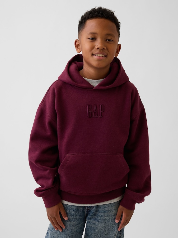 Bourgogne Röd - Gap Vintage Soft Relaxed Logo Huvtröja (4-13år) - Bild 1 av 4