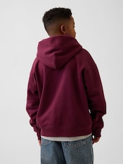 Bourgogne Röd - Gap Vintage Soft Relaxed Logo Huvtröja (4-13år) - Bild 2 av 4