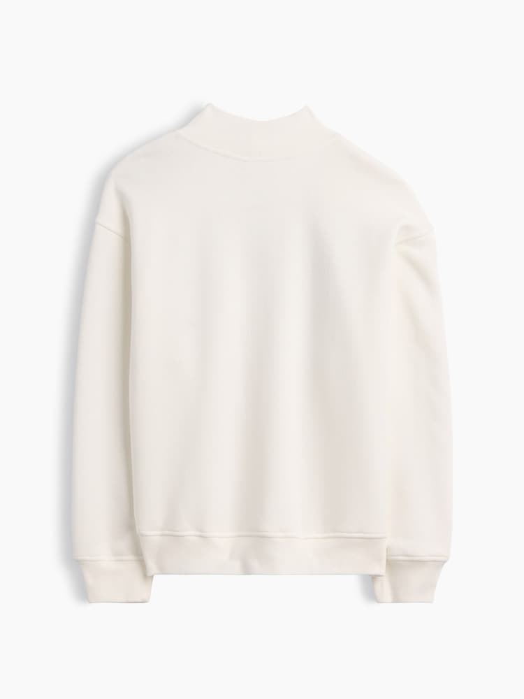 Vit - Gap Oversized Mock Neck Logo Sweatshirt (4-13yrs) - Bild 2 av 3