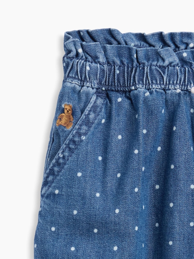 Gap Polka Dot Pull On Ruffle Barrel Jeans (0-24mths) - Immagine 3 di 3 Gap Polka Dot Pull On Ruffle Barrel Jeans (0-24mths) - Immagine 3 di 3