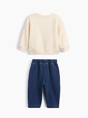 Gap Cream/Blue VintageSoft Brannan Bear Sweat Set (0-24mths) - Image 2 of 3