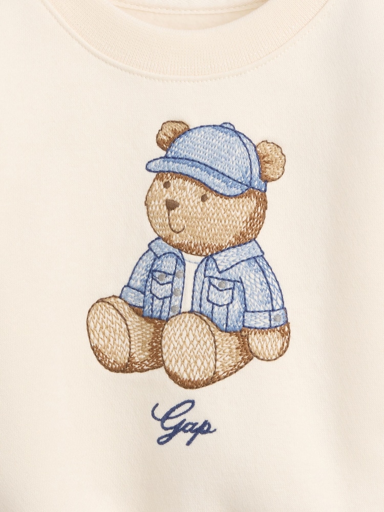 Gap Cream/Blue VintageSoft Brannan Bear Sweat Set (0-24mths) - Image 3 of 3 Gap Cream/Blue VintageSoft Brannan Bear Sweat Set (0-24mths) - Image 3 of 3