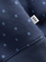 Gap Navy Polka Dot VintageSoft Oversized Logo Hoodie (4-13yrs) - Image 4 of 4