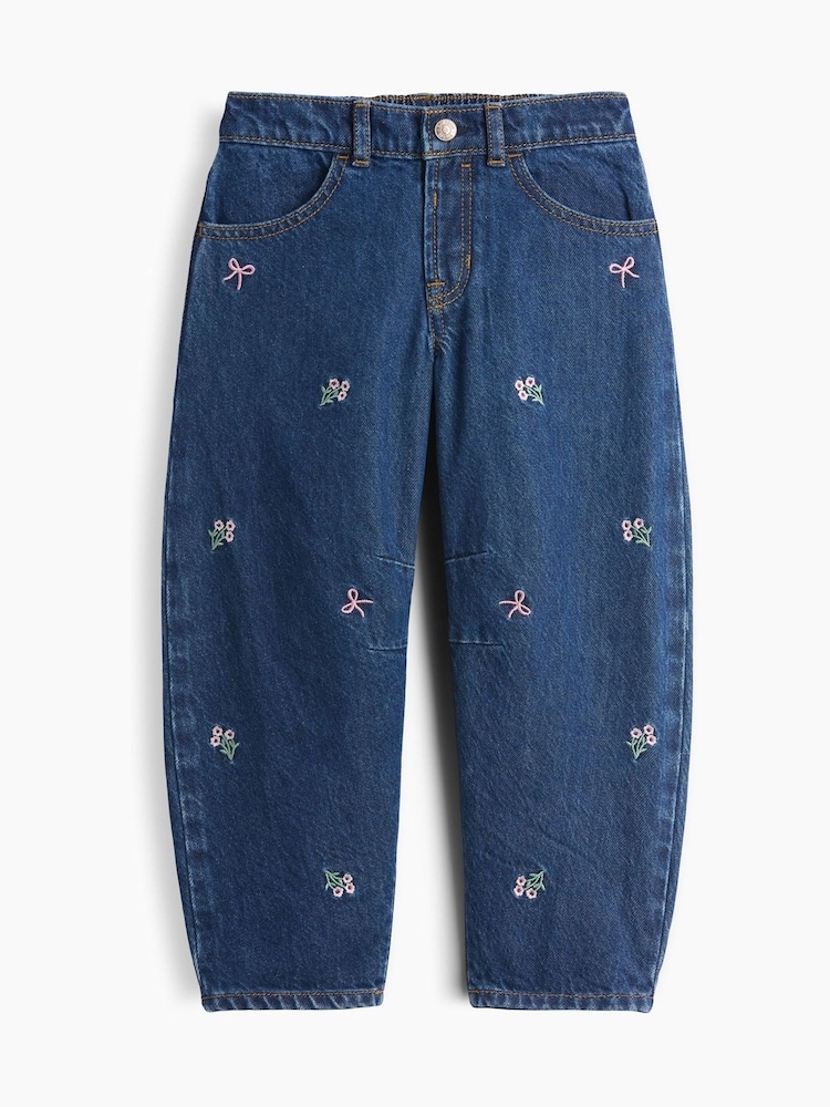 Medium Wash Bow - Gap Bow Embroidered Barrel Horseshoe Jeans (6mths-5yrs) - Obraz 1 z 3 Medium Wash Bow - Gap Bow Embroidered Barrel Horseshoe Jeans (6mths-5yrs) - Obraz 1 z 3