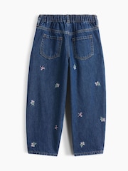 Medium Wash Bow - Gap Bow Embroidered Barrel Horseshoe Jeans (6mths-5yrs) - Obraz 2 z 3