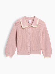 Gap Pink Baby and Toddler Collared Cardigan Jumper (6mths-5yrs) - Image 1 of 3