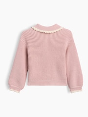 Gap Pink Baby and Toddler Collared Cardigan Jumper (6mths-5yrs) - Image 2 of 3