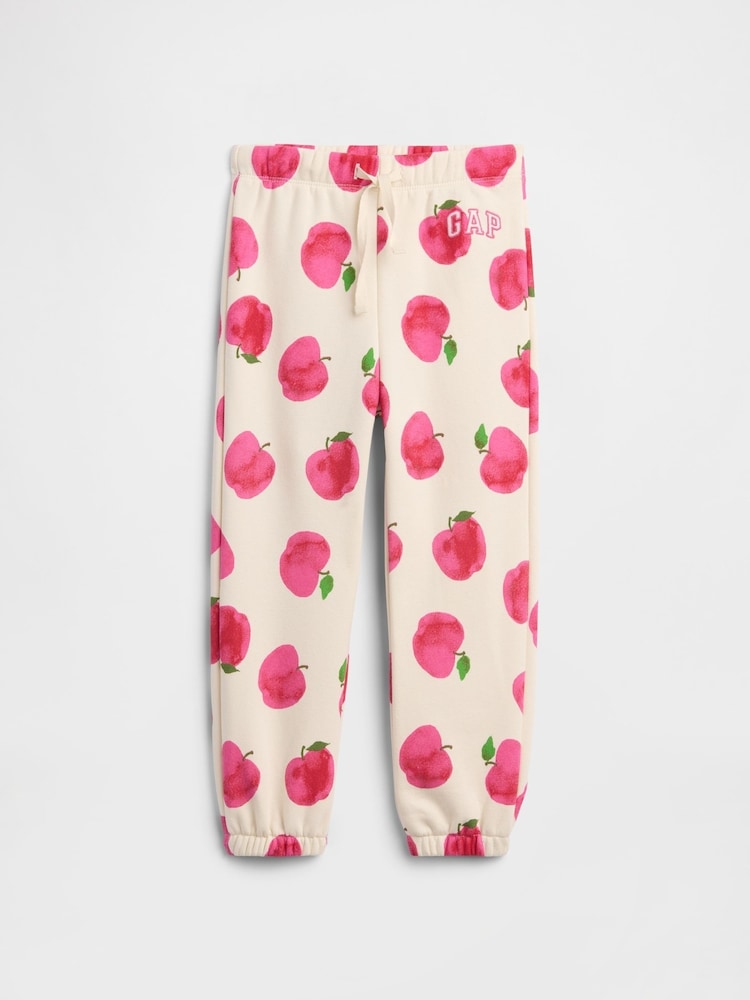 Gap Cream/Pink Apple Relaxed Pull On Logo Joggers (6mths-5yrs) - Image 1 of 3