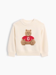 Gap Cream Brannan Bear Crew Neck Jumper (6mths-5yrs) - Image 1 of 3