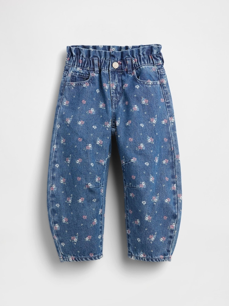 Gap Mid Wash Floral Horseshoe Jeans (6mths-5yrs) - Image 1 of 2 Gap Mid Wash Floral Horseshoe Jeans (6mths-5yrs) - Image 1 of 2