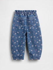 Gap Mid Wash Floral Horseshoe Jeans (6mths-5yrs) - Image 2 of 2