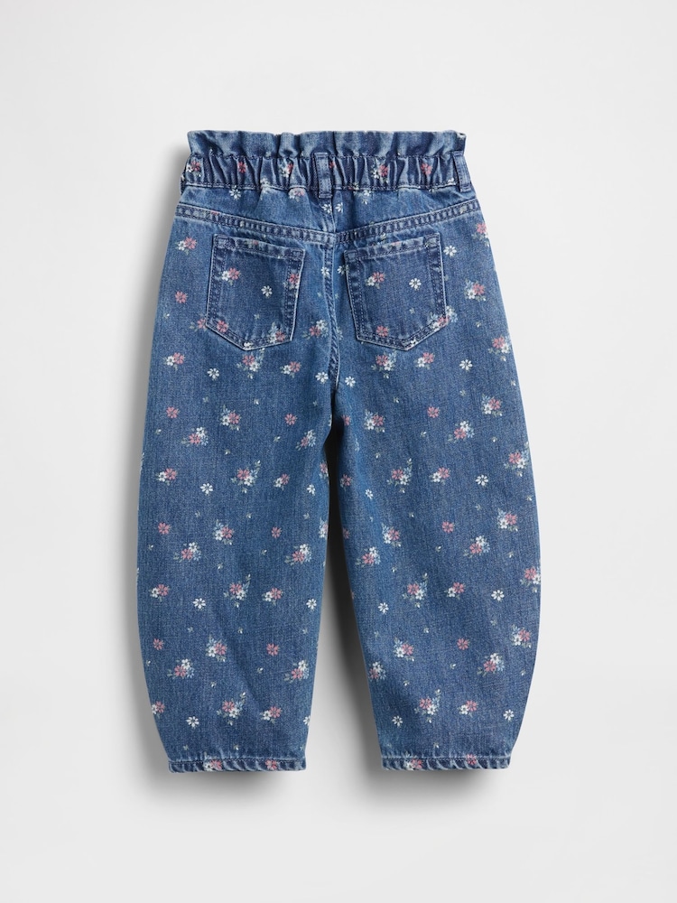 Gap Mid Wash Floral Horseshoe Jeans (6mths-5yrs) - Image 2 of 2 Gap Mid Wash Floral Horseshoe Jeans (6mths-5yrs) - Image 2 of 2