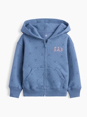 Gap Blue Bow Vintage Soft Zip-Up Hoodie (6mths-5yrs) - Image 1 of 3